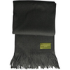 Black extra large long alpaca wool scarf drape over a model doll.