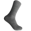 Mid calf light grey alpaca socks for men on a white background