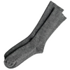 Pair of two light grey alpaca socks for men on a white background.