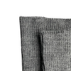 Pair of zoomed-in light grey alpaca socks on a white background.