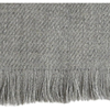 Zoomed in light grey large alpaca wool scarf of the knit work.