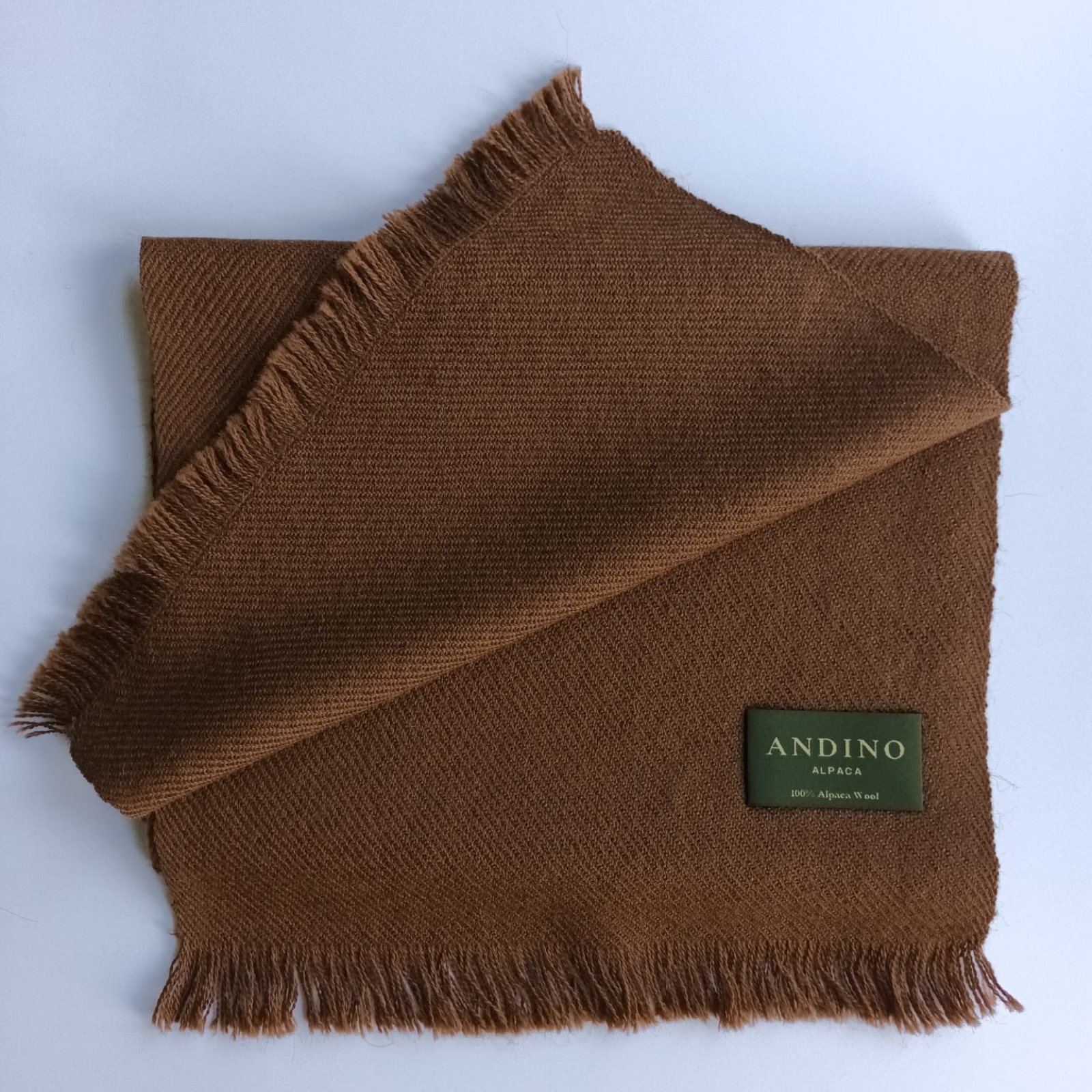 Zoomed in mustard alpaca wool scarf shawl large on white background