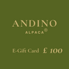 £100 Andino Alpaca e gift card for men and women alpaca clothing products.