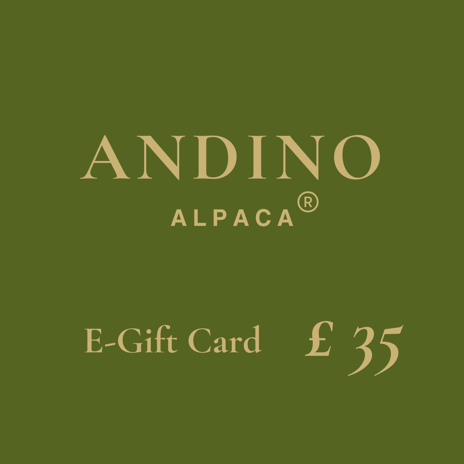 35 pounds Andino Alpaca e gift card for men and women alpaca clothing products.