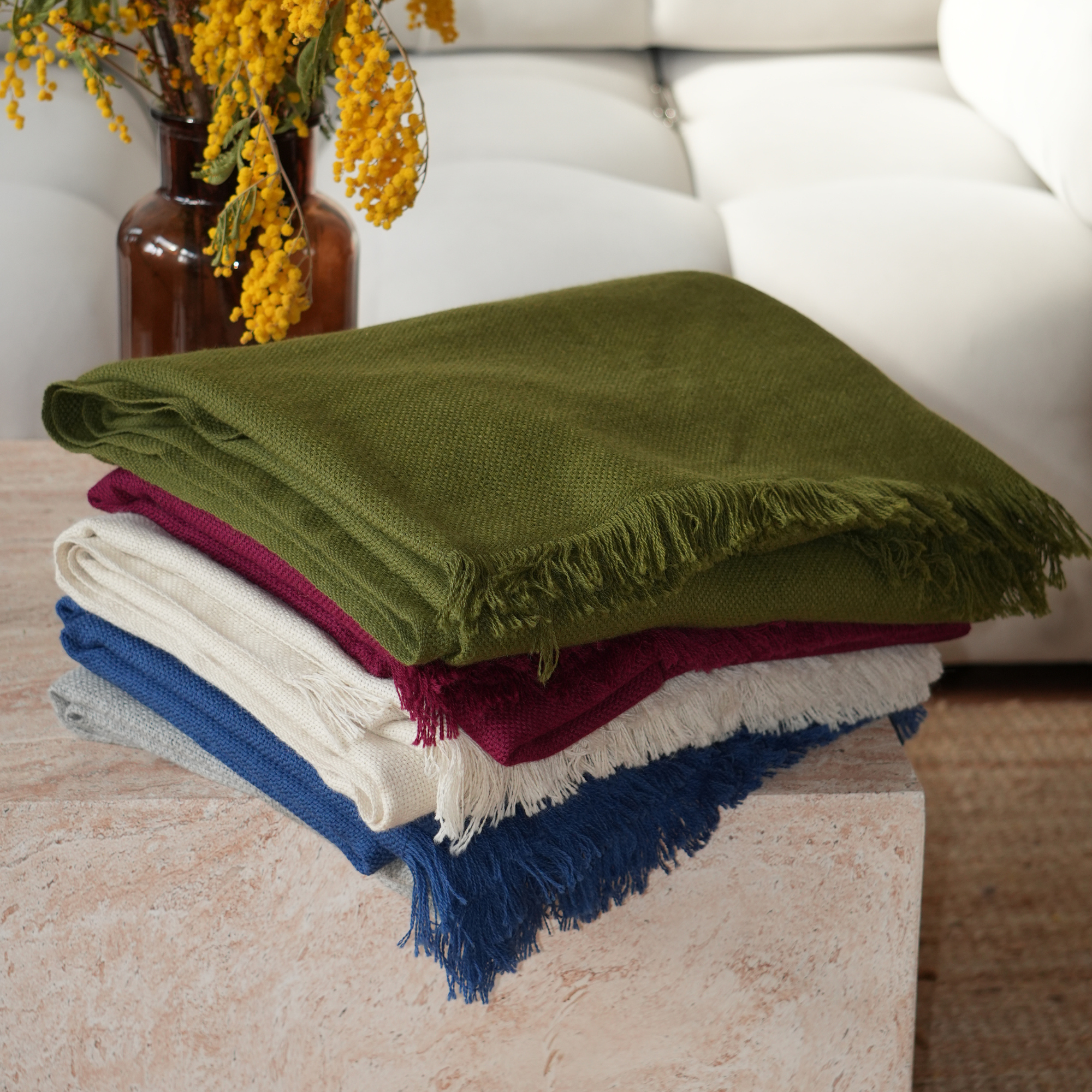 100% Baby Alpaca Wool Throw Blanket | Generously Sized 160×200cm | Handcrafted Luxury for Bed & Sofa