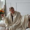 100% Baby Alpaca Wool Throw Blanket | Generously Sized 160×200cm | Handcrafted Luxury for Bed & Sofa
