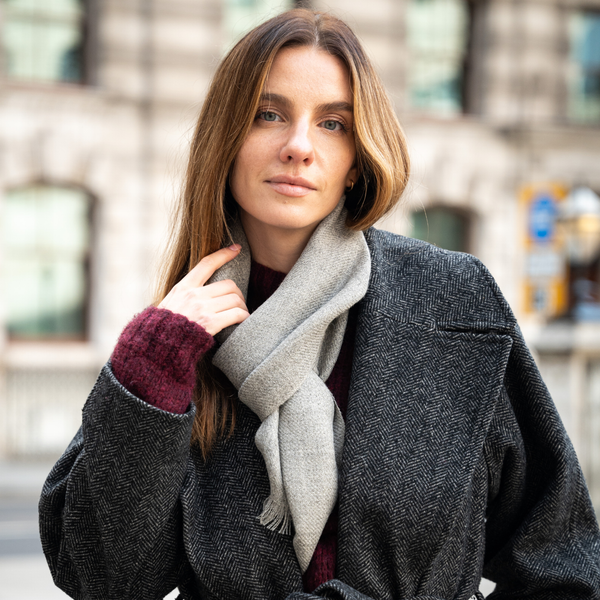 100% Baby Alpaca Wool Scarf - Large Alpaca Scarf for Women & Men