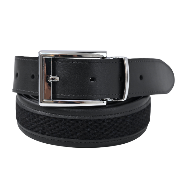 Reversible Vegan Leather & Superfine Alpaca Wool Belt for men and women – Gift Boxed (Black/Brown/Camel)